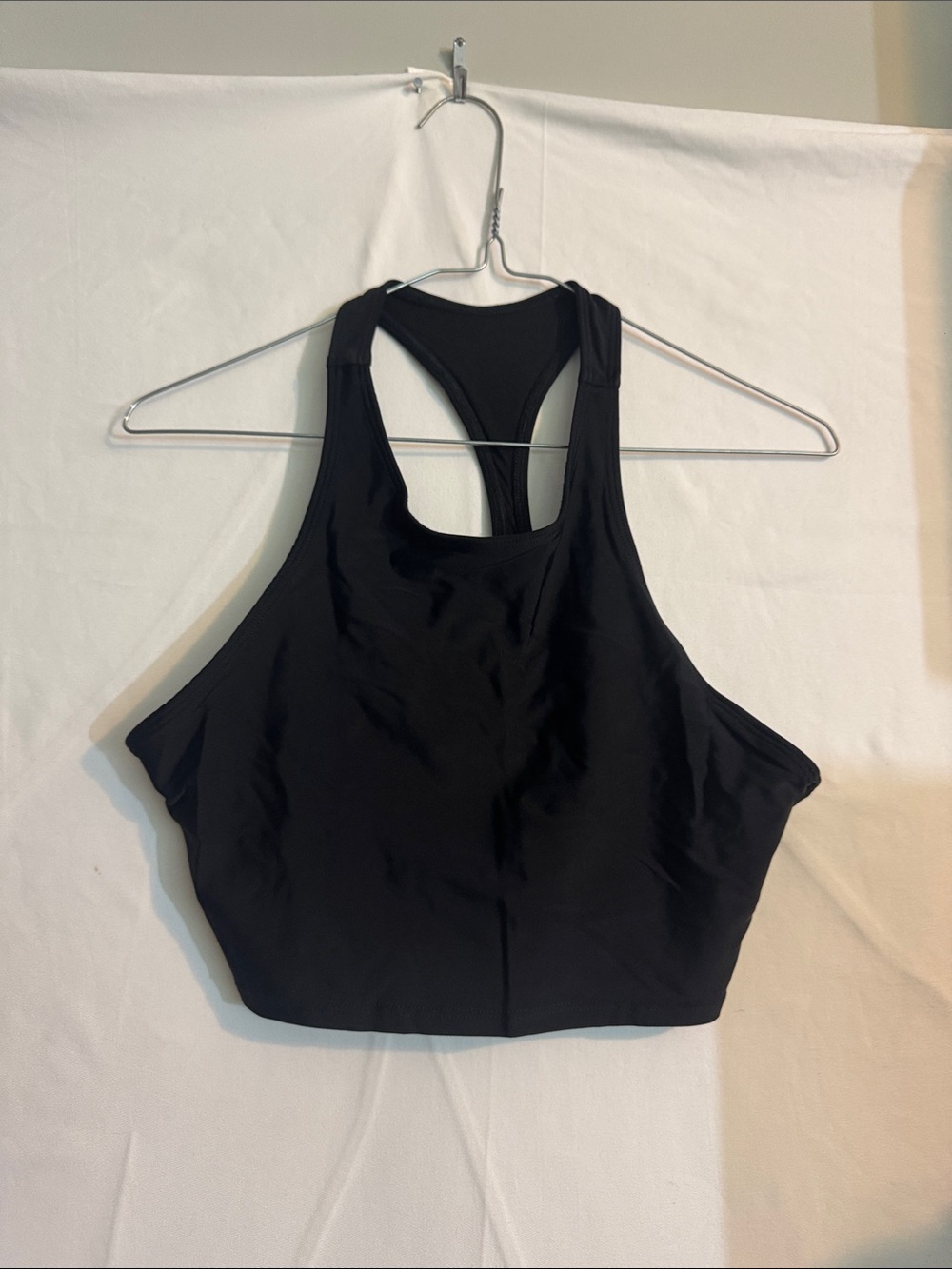 Onzie Black High Neck Racerback Crop Sports Bra